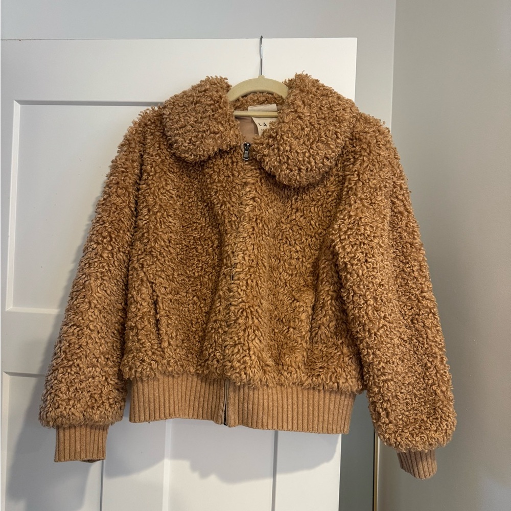 Rebecca Taylor Women's Cozy Tan Teddy Jacket